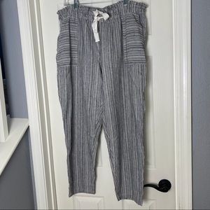 Vince Camuto Linen Blend Pull-On Ankle Pants